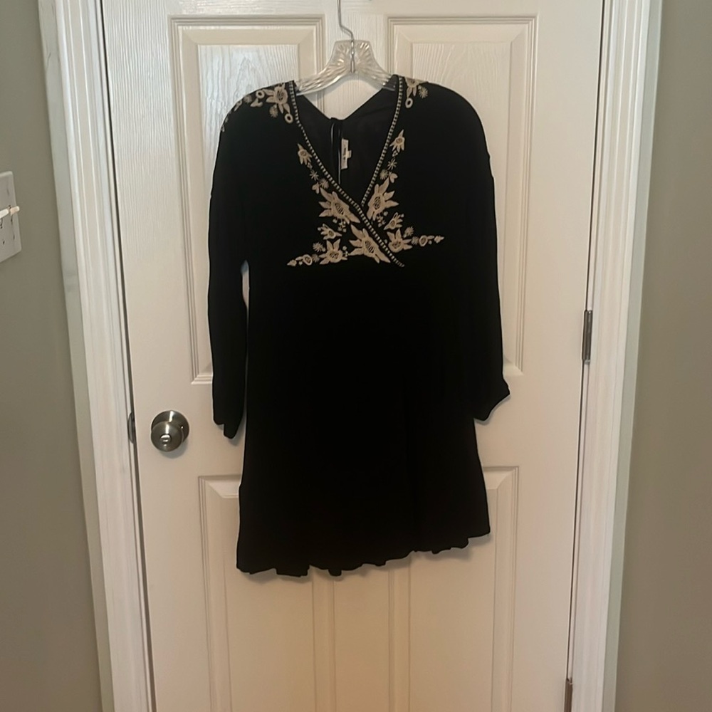 Black embroidered Dress